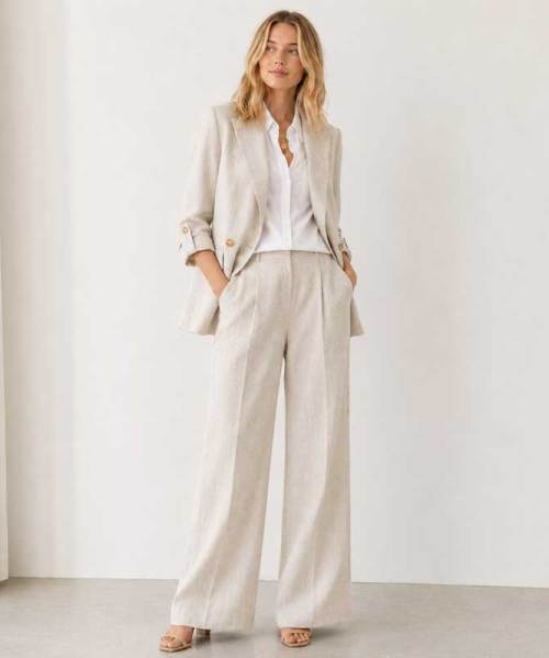 Women's Relaxed Linen Blazer