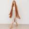 Warm Brown Linen Scarf for Women | Lightweight Linen Wrap