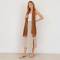 Warm Brown Linen Scarf for Women | Lightweight Linen Wrap