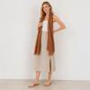Warm Brown Linen Scarf for Women | Lightweight Linen Wrap