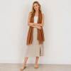 Warm Brown Linen Scarf for Women | Lightweight Linen Wrap