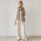 Natural Taupe Linen Scarf for Women | Lightweight Neutral Linen Wrap