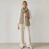 Natural Taupe Linen Scarf for Women | Lightweight Neutral Linen Wrap