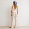 Dusty Blue Linen Head Scarf for Women | Lightweight Linen Bandana