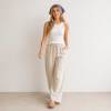 Dusty Blue Linen Head Scarf for Women | Lightweight Linen Bandana