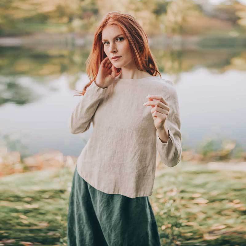Women's Linen Staple Top