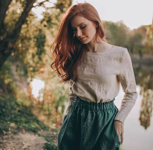 Women's Linen Staple Top