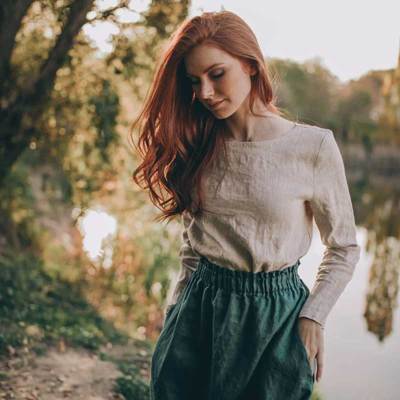 Women's Linen Staple Top