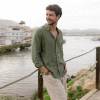 Men's Green Linen Shirt