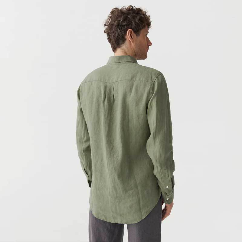 Men's Green Linen Shirt