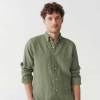 Men's Green Linen Shirt