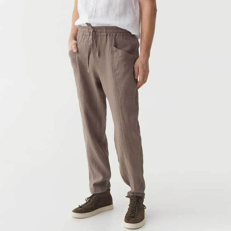 Men's Relaxed Linen Drawstring Pants