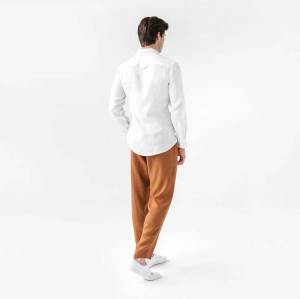 Men's Camel Linen Pants