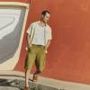 Men's Olive Linen Cargo Shorts