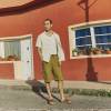 Men's Olive Linen Cargo Shorts