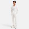 Men's White Linen Shirt and Pants Set