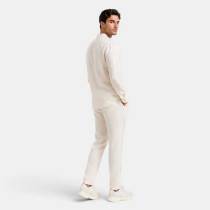 Men's White Linen Shirt and Pants Set