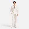 Men's White Linen Shirt and Pants Set