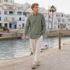 Men's Green Linen Shirt