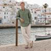 Men's Green Linen Shirt
