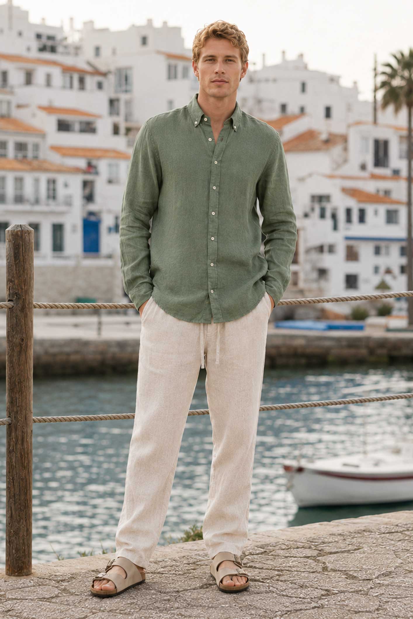 KOSSR Men's Linen Clothing