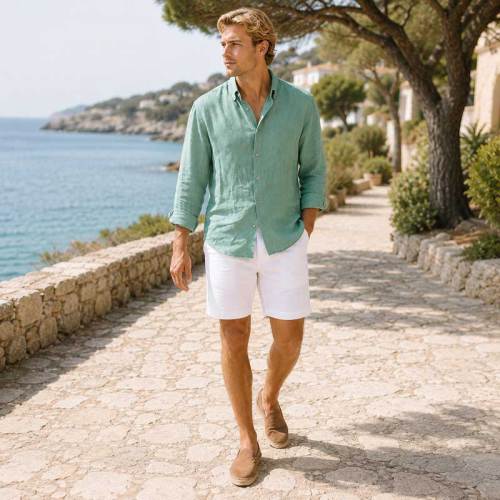 Men's Coastal Linen Shirt