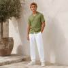 Men's White Linen Pants