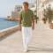 Men's White Linen Pants