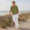 Men's White Linen Pants