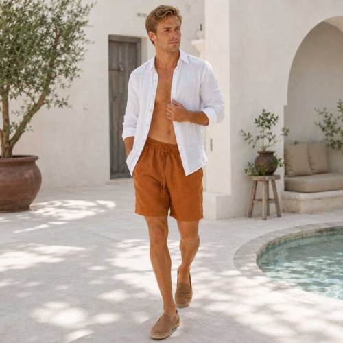 Men's Linen Shorts
