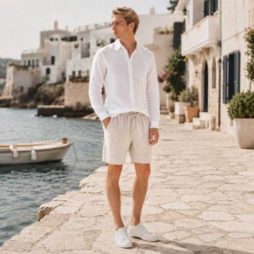 Men's Relaxed Linen Shorts