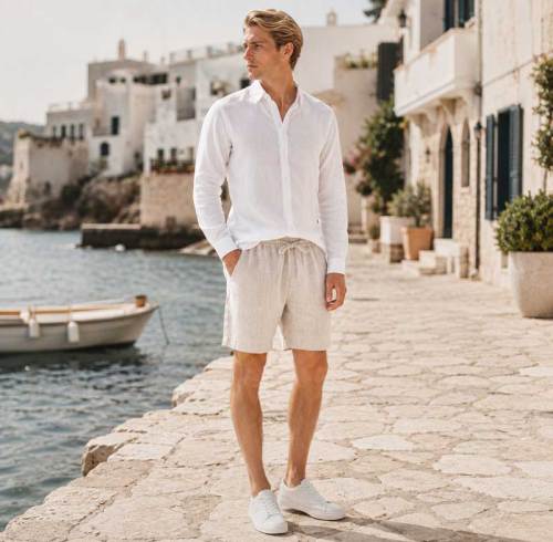 Men's Relaxed Linen Shorts