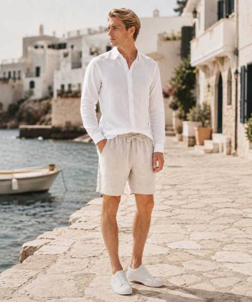 Men's Relaxed Linen Shorts