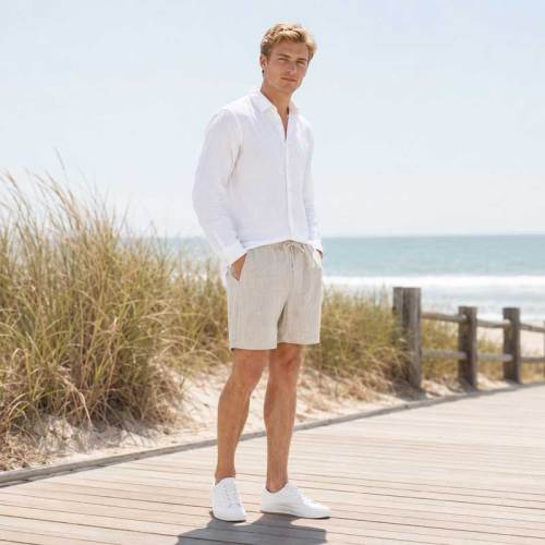 Men's Relaxed Linen Shorts