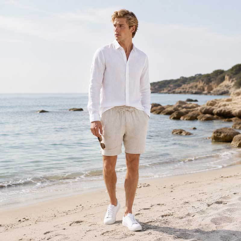 Men's Relaxed Linen Shorts