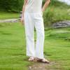 Women's White Linen Wide Leg Pants