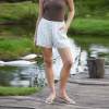 Women's Linen Shorts | Printed Relaxed Fit High Waist Casual Summer Shorts