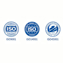 Our company passed ISO9001; ISO14001 ; ISO45001