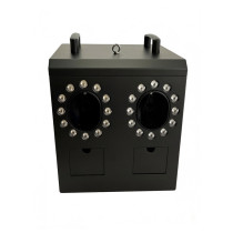 Dual-Head Smoke Bubble Machine | 1500W | RGBW LED | DMX Remote Control