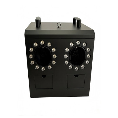 Dual-Head Smoke Bubble Machine | 1500W | RGBW LED | DMX Remote Control
