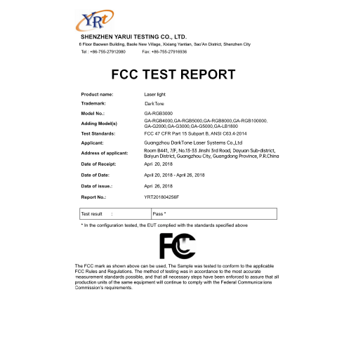 FCC Compliance Test Report