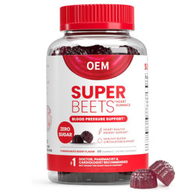 Beetroot Gummies | Vitamin Supplement | Supports Healthy Blood Pressure & Circulation | OEM/ODM