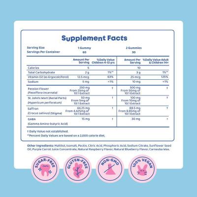 Saffron Gummies| Passionflower & GABA | Supports Mood & Focus | Suitable for Ages 4+ | OEM/ODM