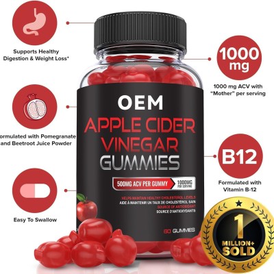 Apple Cider Vinegar Gummies | Healthy Living | Helps Boost Daily Metabolism & Gut Comfort | OEM/ODM