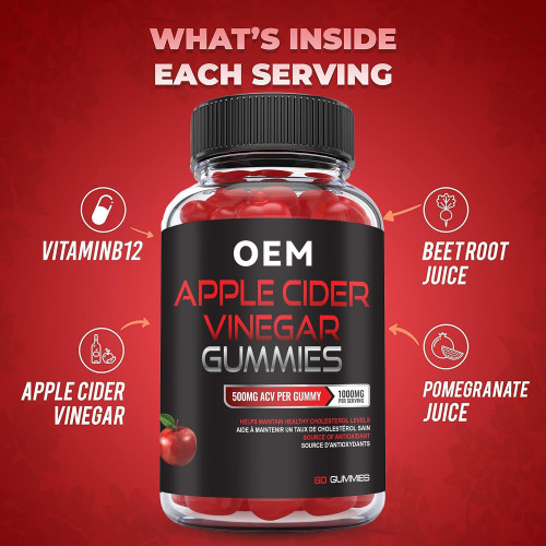 Apple Cider Vinegar Gummies | Healthy Living | Helps Boost Daily Metabolism & Gut Comfort | OEM/ODM