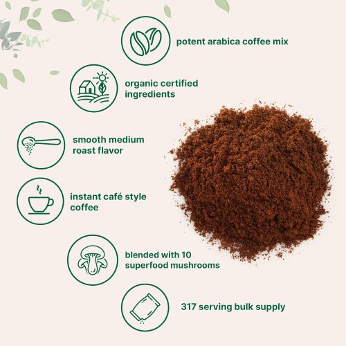 10-in-1 Mushroom Coffee Powder | For Office & Home | Boosts Focus for Work & Study | OEM/ODM