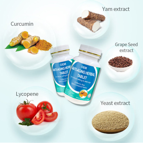 Herbal Chewable Tablets | Curcumin Complex Formula | Supports Daily Skin Health|OEM/ODM