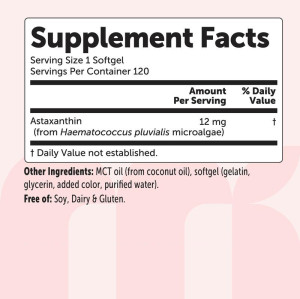 Astaxanthin Softgels|Haematococcus pluvialis Dietary Supplement|Supports Daily Skin Vitality|OEM/ODM