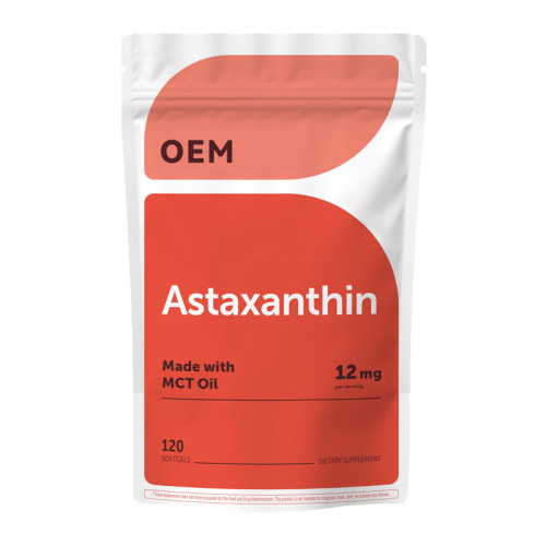 Astaxanthin Softgels|Haematococcus pluvialis Dietary Supplement|Supports Daily Skin Vitality|OEM/ODM