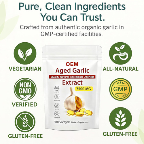 Aged Garlic Softgels | Premium Odorless Formula | Supports Daily Immune Health|OEM/ODM